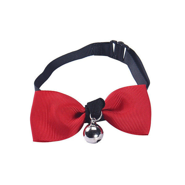 Adjustable Dog Cat Pet Bow Tie With Bell Puppy Kitten Necktie Collar Pet Supplies Dog Cat Collar Small Products for Dogs Collars