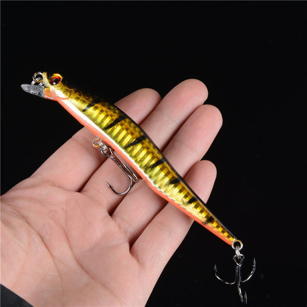 12CM/12G Hard Laser  Minnow Fishing Wobblers Artificial Bait Fake Lures Pesca Treble Hooks Diving 0.5-1.8m Crankbaits Swimbait