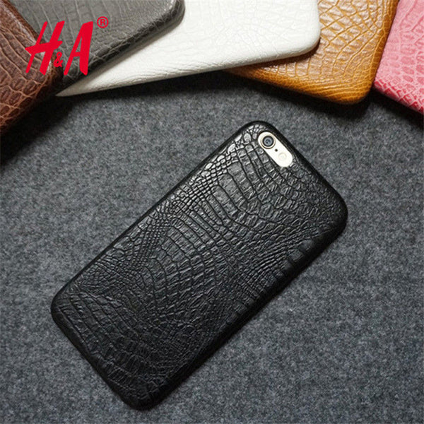 For iphone 6 6s Case Luxury Crocodile Snake Print Leather Cases Back Cover for iphone6 6s Phone Bags Coque Capa