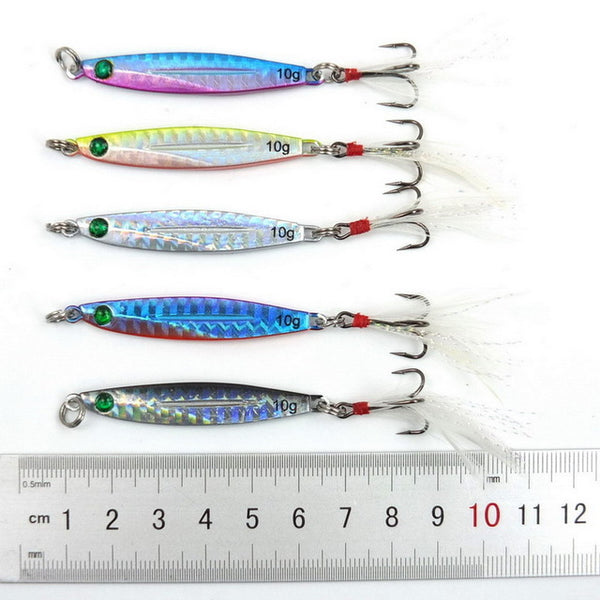 5pcs 7g 10g 14g 17g 21g 28g 40g Fishing Spoons Metal Lure Leurre De Peche 10colors Fishing Lures Saltwater Lead Jig Head