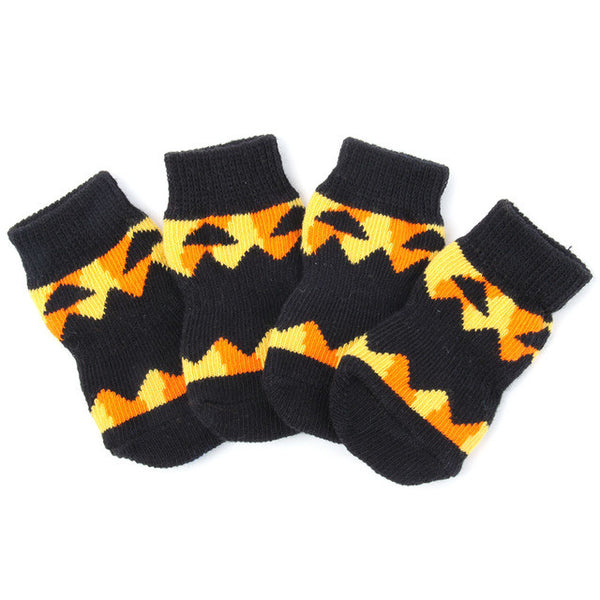 Small Pet Dog Doggy Shoes Lovely Soft Warm Knitted Socks Clothes Apparels For S-XL