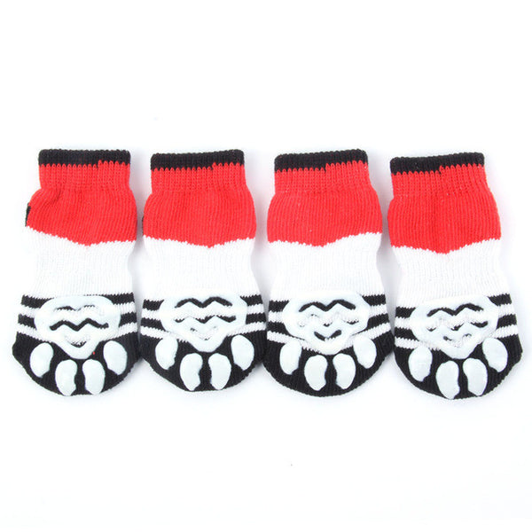 Small Pet Dog Doggy Shoes Lovely Soft Warm Knitted Socks Clothes Apparels For S-XL