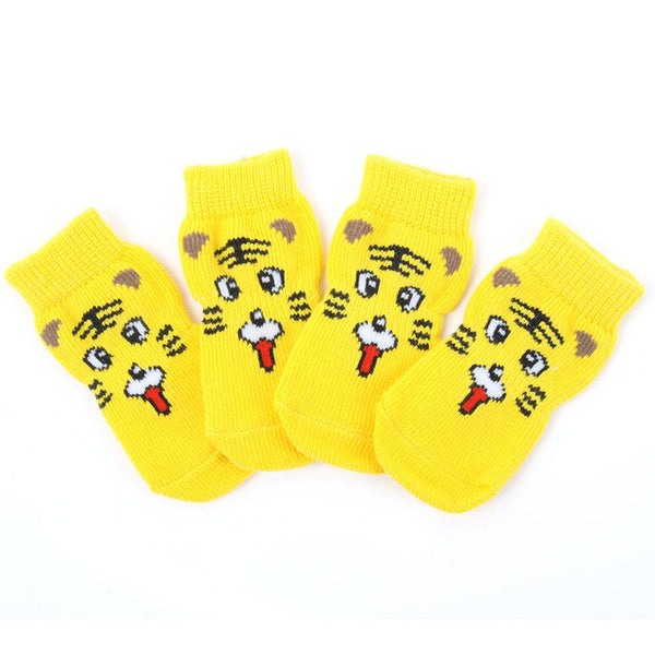 Small Pet Dog Doggy Shoes Lovely Soft Warm Knitted Socks Clothes Apparels For S-XL