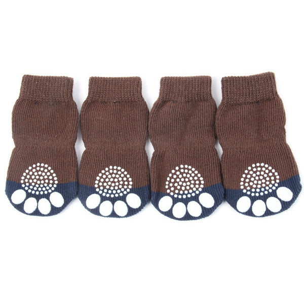 Small Pet Dog Doggy Shoes Lovely Soft Warm Knitted Socks Clothes Apparels For S-XL