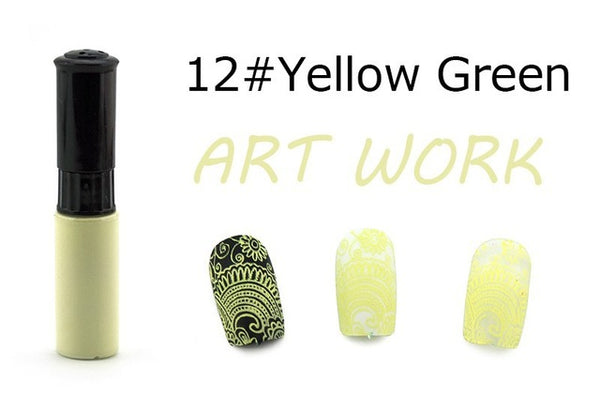 Great quality nail stamp polish 1 Bottle/LOT Nail Polish & stamp polish nail art pen 21 color Optional 7ml nail art stamp