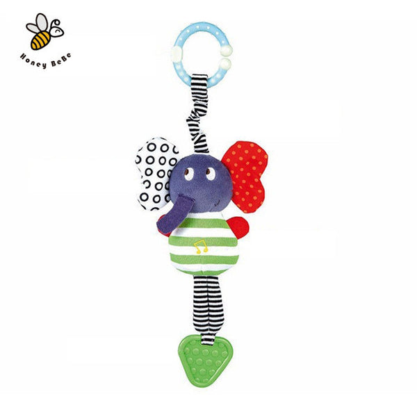 Music Elephant Baby Toys Rattle Educational Toys Teether Infant Plush Mobile Baby Toys Lather Crib Car Hanging Rattles Stroller