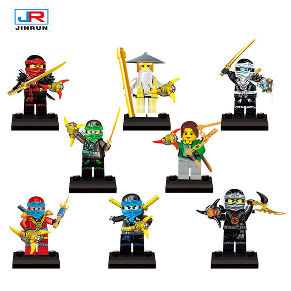 8pcs/lot Ninjagoes Compatible Legoes Blocks  Ninja Jay Lloyd  Action Figures Toy  Bricks Model For Kids Gift