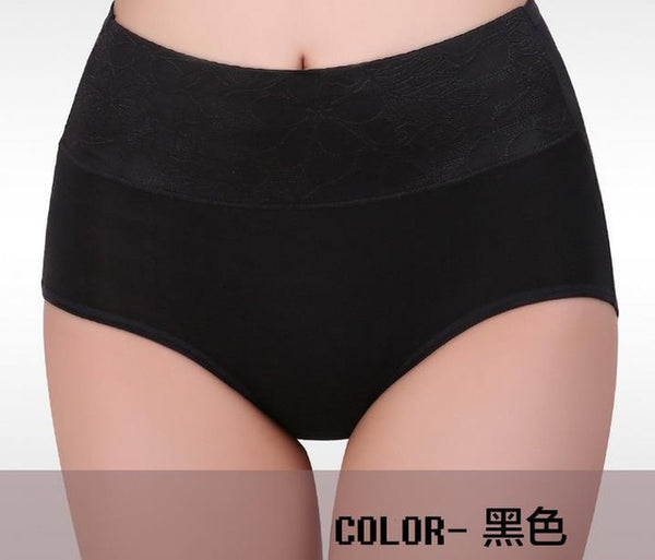 ZW90 Women Modal Panty High Waist Breathable Trigonometric Panties Plus Size Female Underwear Body Shaping Briefs  M-XXXL