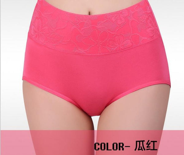 ZW90 Women Modal Panty High Waist Breathable Trigonometric Panties Plus Size Female Underwear Body Shaping Briefs  M-XXXL