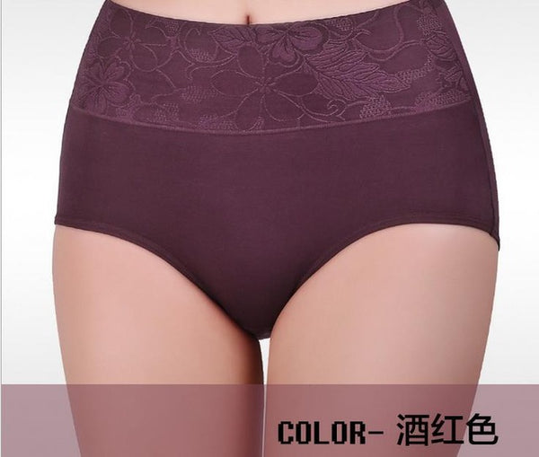 ZW90 Women Modal Panty High Waist Breathable Trigonometric Panties Plus Size Female Underwear Body Shaping Briefs  M-XXXL