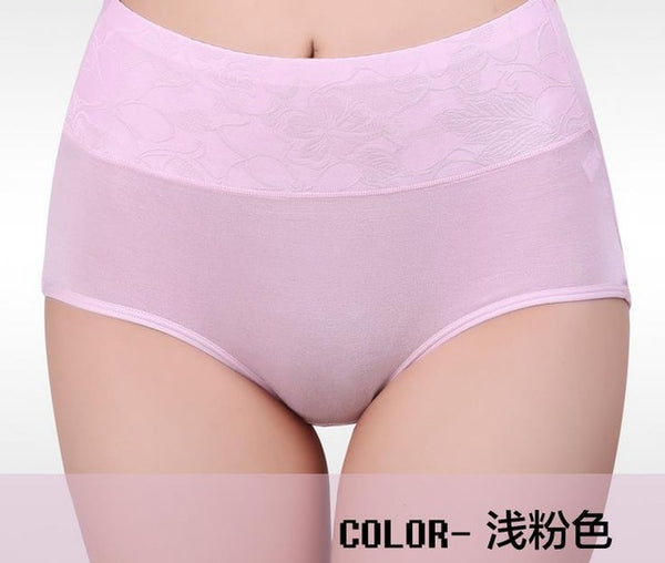 ZW90 Women Modal Panty High Waist Breathable Trigonometric Panties Plus Size Female Underwear Body Shaping Briefs  M-XXXL