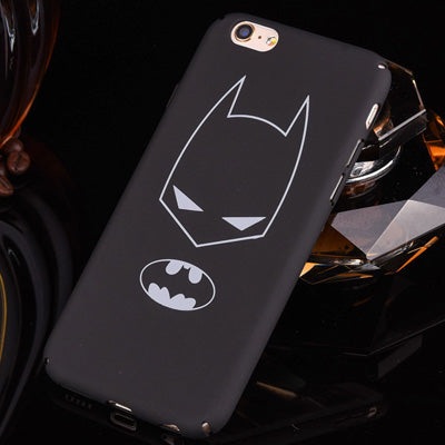 Black hard PC plastic Ultra-thin matte surface batman Phone Case Cover For Apple  iPhone 7 5 5S SE 6 6S 6 plus iron Maniron Man