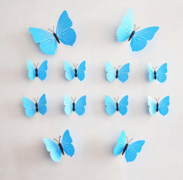 Hot 3D Butterfly Wall Decals Multicolor PVC Wall Stickers For TV Wall Kids Bedroom Wall Home house Decoration