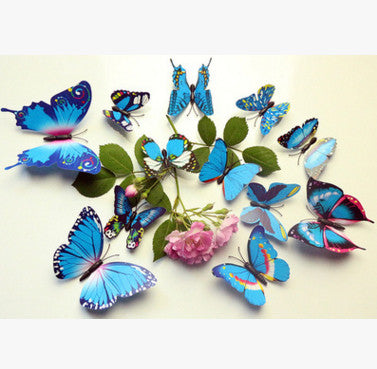 Hot 3D Butterfly Wall Decals Multicolor PVC Wall Stickers For TV Wall Kids Bedroom Wall Home house Decoration