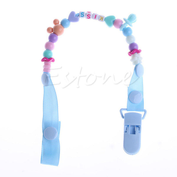 Toddler  Baby Infant Hand Made Dummy Pacifier Clip Chain Holder Soother Nipple Strap New