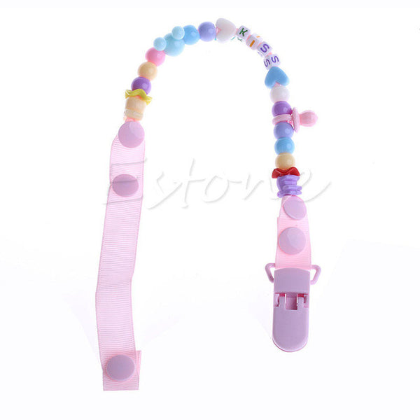Toddler  Baby Infant Hand Made Dummy Pacifier Clip Chain Holder Soother Nipple Strap New