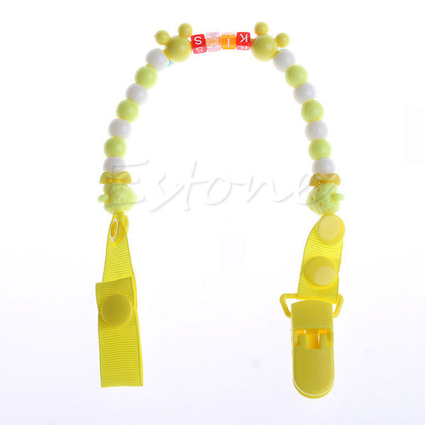 Toddler  Baby Infant Hand Made Dummy Pacifier Clip Chain Holder Soother Nipple Strap New