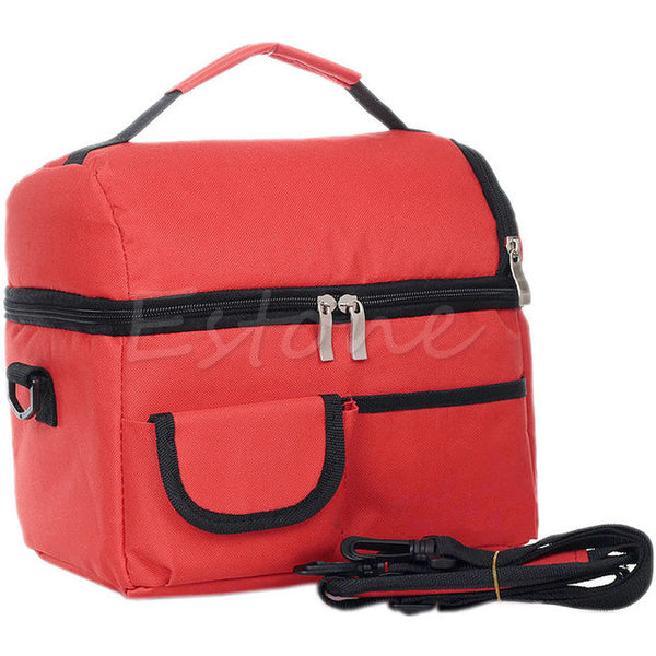 Thermal Insulated Waterproof Shoulder Picnic Cooler Lunch Bag Storage Box Tote