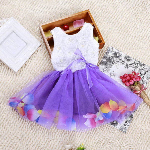 Infant Toddler Baby Kid Girls Princess Party Tutu Lace Bow Flower Dresses Clothes