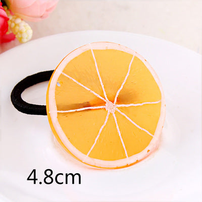 Big Size New Fashion Cute Lemon Hair Ropes Fruit Elastic Hair Rubber Bands For Women Girls Hair Ornaments Accessories Headbands