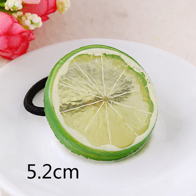 Big Size New Fashion Cute Lemon Hair Ropes Fruit Elastic Hair Rubber Bands For Women Girls Hair Ornaments Accessories Headbands