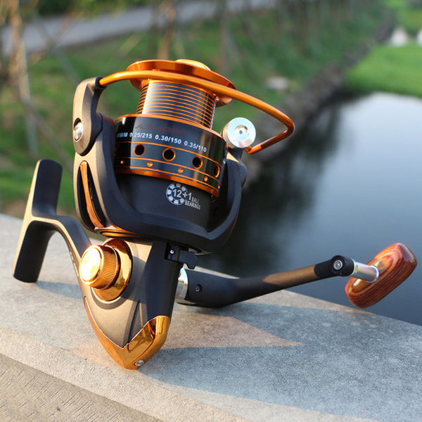 Mr. Fish Spinning Fishing Reel 12BB + 1 Bearing Balls 500-9000 Series Spinning Reel Boat Rock Fishing Wheel