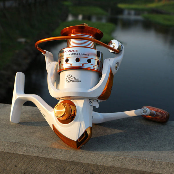 Mr. Fish Spinning Fishing Reel 12BB + 1 Bearing Balls 500-9000 Series Spinning Reel Boat Rock Fishing Wheel