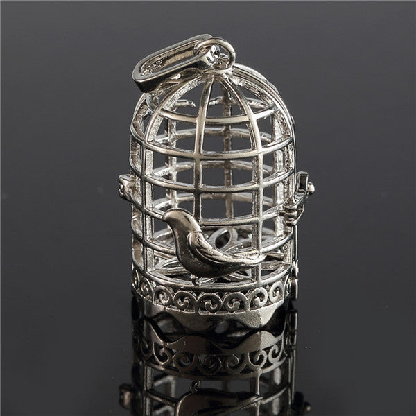 High Grade Harmony Bird Cage Ball Rhinestone Caller Pendant For Pregnant Women Aromatherapy Essential Oil Locket Jewelry