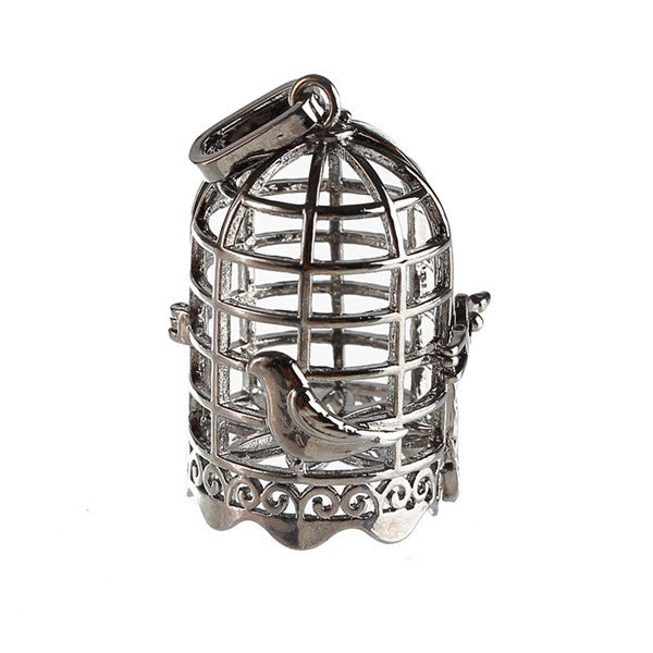 High Grade Harmony Bird Cage Ball Rhinestone Caller Pendant For Pregnant Women Aromatherapy Essential Oil Locket Jewelry