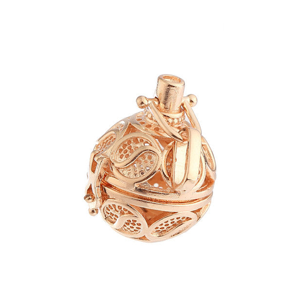 High Grade Harmony Bird Cage Ball Rhinestone Caller Pendant For Pregnant Women Aromatherapy Essential Oil Locket Jewelry