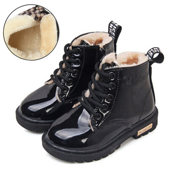 Children shoes girls winter snow boots shoes 2017 autumn spring children's boots boys Tong Mading boots waterproof kids shoes