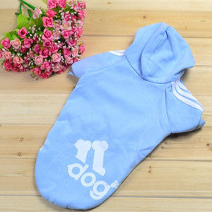 Dog Clothes Pets Coats Soft Cotton Puppy Dog Clothes Adidog Hoodies Clothes For Dog New 2016 Autumn Pet Products 7 Colors XS-XXL