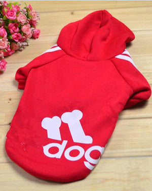 Dog Clothes Pets Coats Soft Cotton Puppy Dog Clothes Adidog Hoodies Clothes For Dog New 2016 Autumn Pet Products 7 Colors XS-XXL