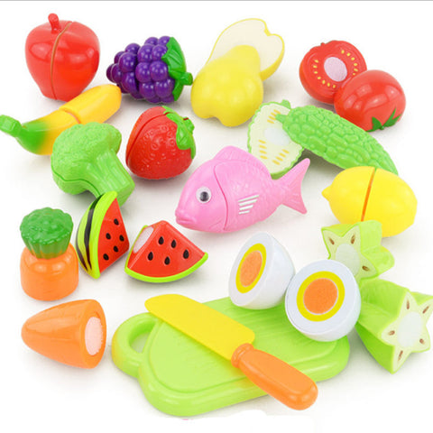 New Baby Toys DIY Plastic Kitchen Food Vegetable Fruit Cutting Toys Kids Pretend Play Educational Toy Cook Cosplay For Children