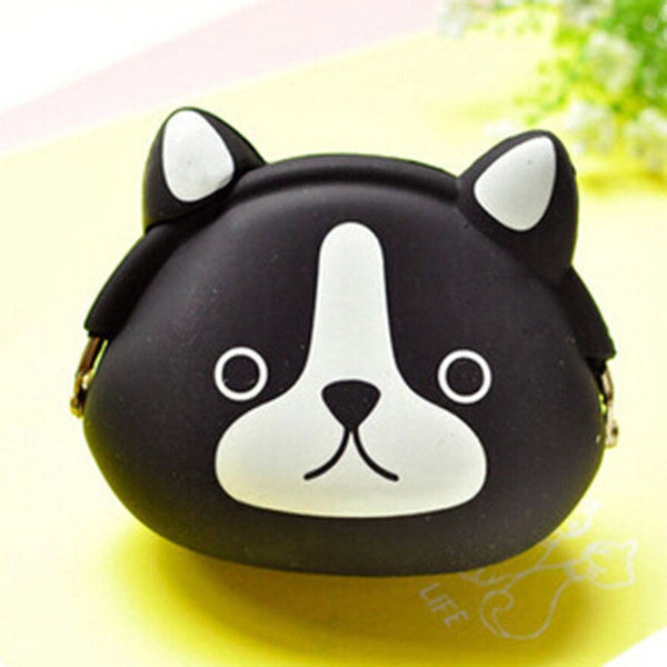 2016 New Fashion Lovely Kawaii Candy Color Cartoon Animal Women Girls Wallet Multicolor Jelly Silicone Coin Bag Purse Kid Gift