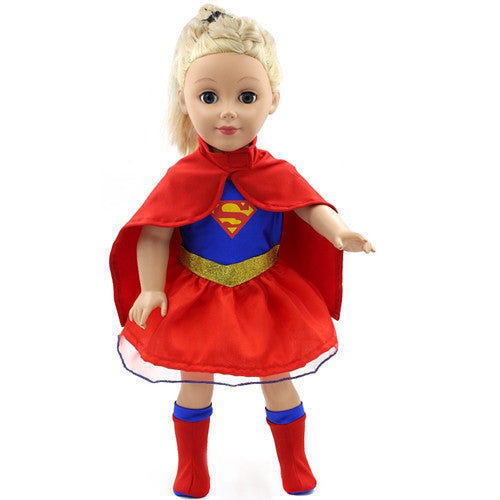 American Girl Doll Clothes Superman and Spider-Man Cosplay Costume Doll Clothes for 18 inch Dolls Baby Doll Accessories D-3