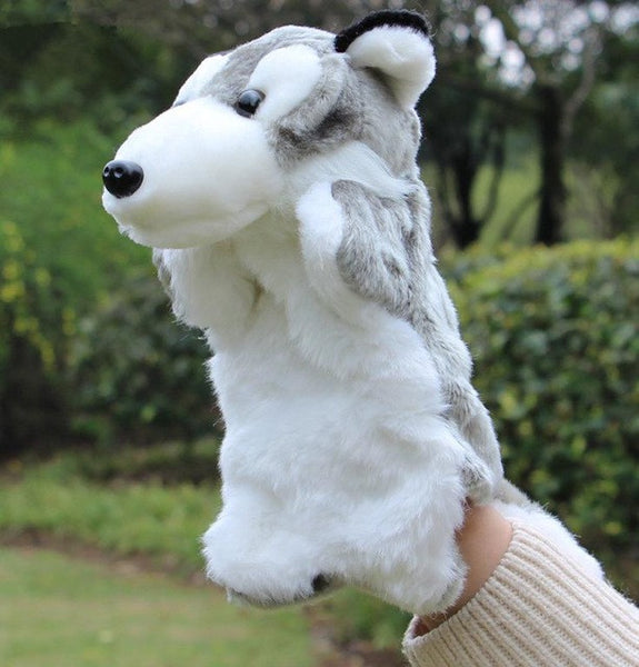 Animal Hand Puppet Toys Plush Puppets Panda Sloth Rabbit Cow Cat Monkey Snake Doll Baby Toy Brinquedo Marionetes Fantoche