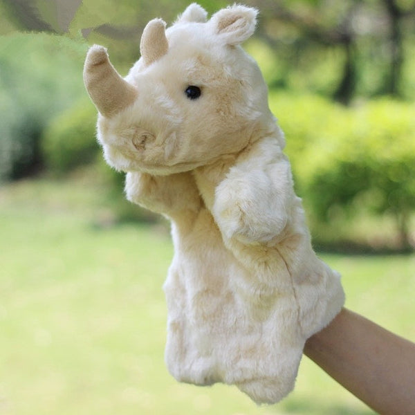 Animal Hand Puppet Toys Plush Puppets Panda Sloth Rabbit Cow Cat Monkey Snake Doll Baby Toy Brinquedo Marionetes Fantoche