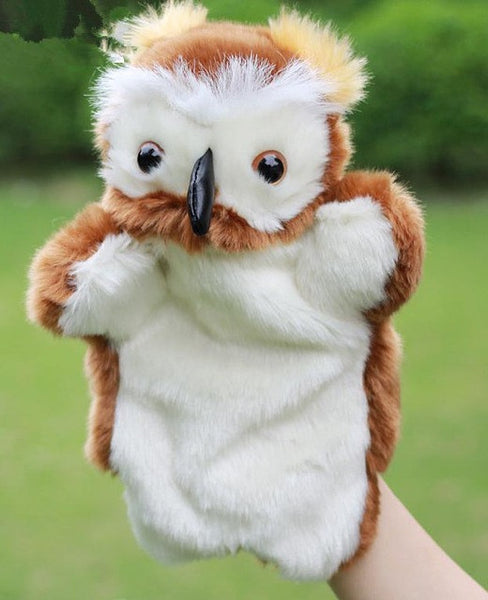 Animal Hand Puppet Toys Plush Puppets Panda Sloth Rabbit Cow Cat Monkey Snake Doll Baby Toy Brinquedo Marionetes Fantoche