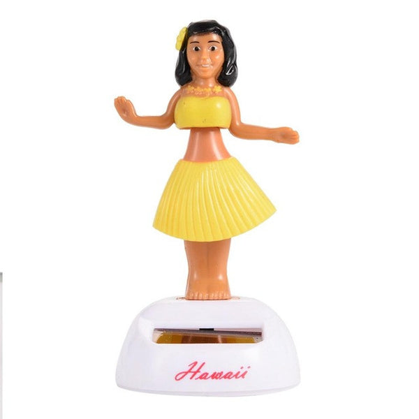 Solar Powered Dancing Hula Girl Swinging Bobble Toy Gift For Car Decoration Novelty Happy Dancing Solar Girls Toys For Children
