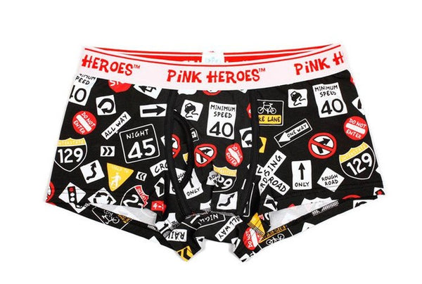 Hero Pink Underwear Men Boxer  Cartoon Figure Printing Cotton Men Underwear High Quality Brand Men Underwear Shorts Wholesale