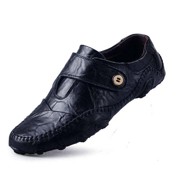 Fashion British Style Men Causal Shoes Genuine Leather Slip On Men Shoes High Quality Outdoor Shoes Zapatos Hombre