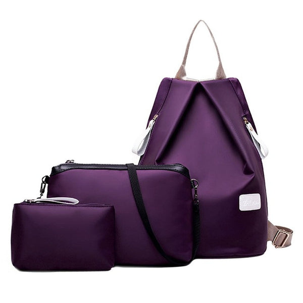 3 Sets Women Shoulder Bag Waterproof Oxford Bag for Women Messenger Bags Female Handbag + Purse