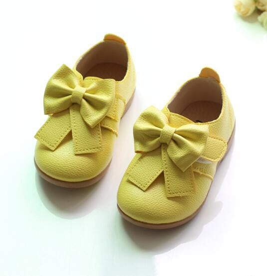 Casual Children Shoes Candy Color Girls Shoes New Autumn Bow Fahion Baby Girls Sneakers Kids Soft Single Shoes Size 21-30