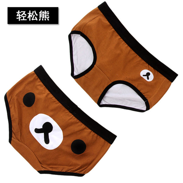 Free Shipping high quality brand mens cartoon underwear Low waist sexy man boxer cotton shorts underpants couple panties cartoon