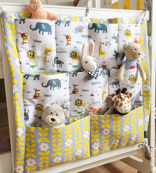 Muslin Tree Bed Hanging Storage Bag Baby Cot Bed Brand Baby Cotton Crib Organizer 60*50cm Toy Diaper Pocket for Crib Bedding Set