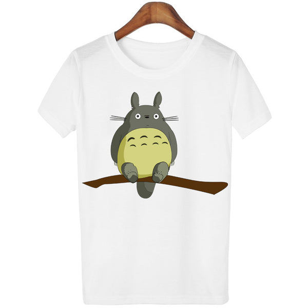 Casual T-shirt Women T Shirt Harajuku Totoro Print Camisetas Mujer Tops o-neck tshirt Cute Tees Femme