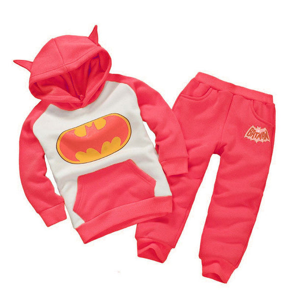 2017 New Children Outfits Tracksuit Batman Clothing Children Hoodies + Kids Pants 2 pcs kids Sport Suit Boys Clothing Set