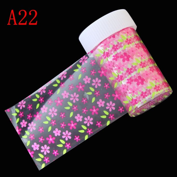 29 Styles Optional Flowers Symphony Nail Art Transfer Foil Stickers Hign Quality Full Fingernail Sticker DIY Decorations Tool