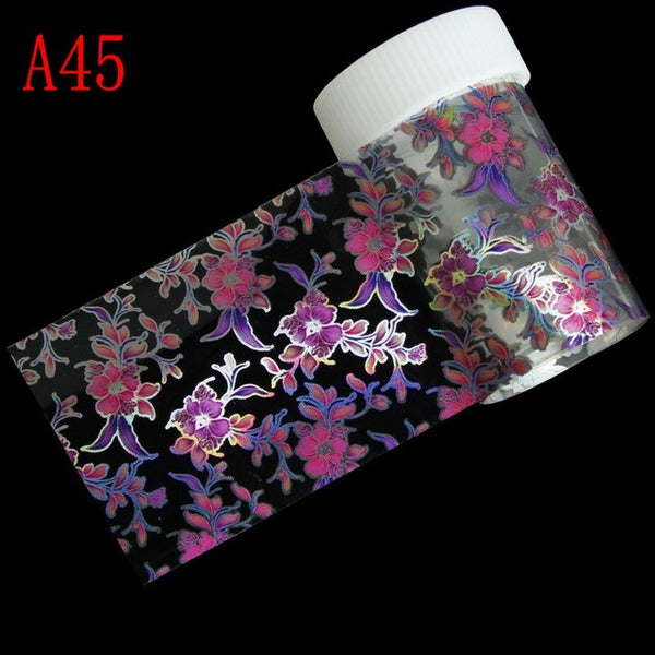 29 Styles Optional Flowers Symphony Nail Art Transfer Foil Stickers Hign Quality Full Fingernail Sticker DIY Decorations Tool